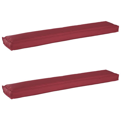 Set di Cuscini per Pallet 2 pcs Rosso Vino 200 x 40 x 8 cm