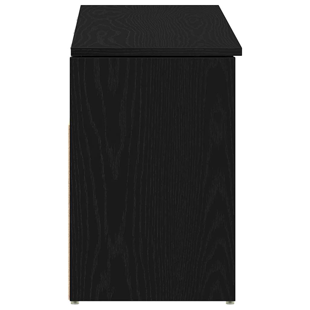 Scarpiera Rovere Nero 102x30,5x45 cm in Legno Multistrato - homemem39