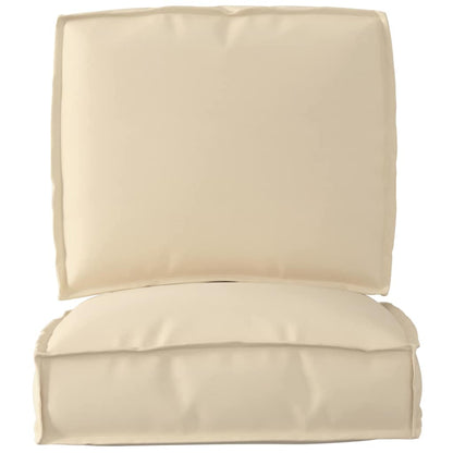 Set di Cuscini per Pallet Tessuto Oxford Beige 50 x 50 x 12 cm