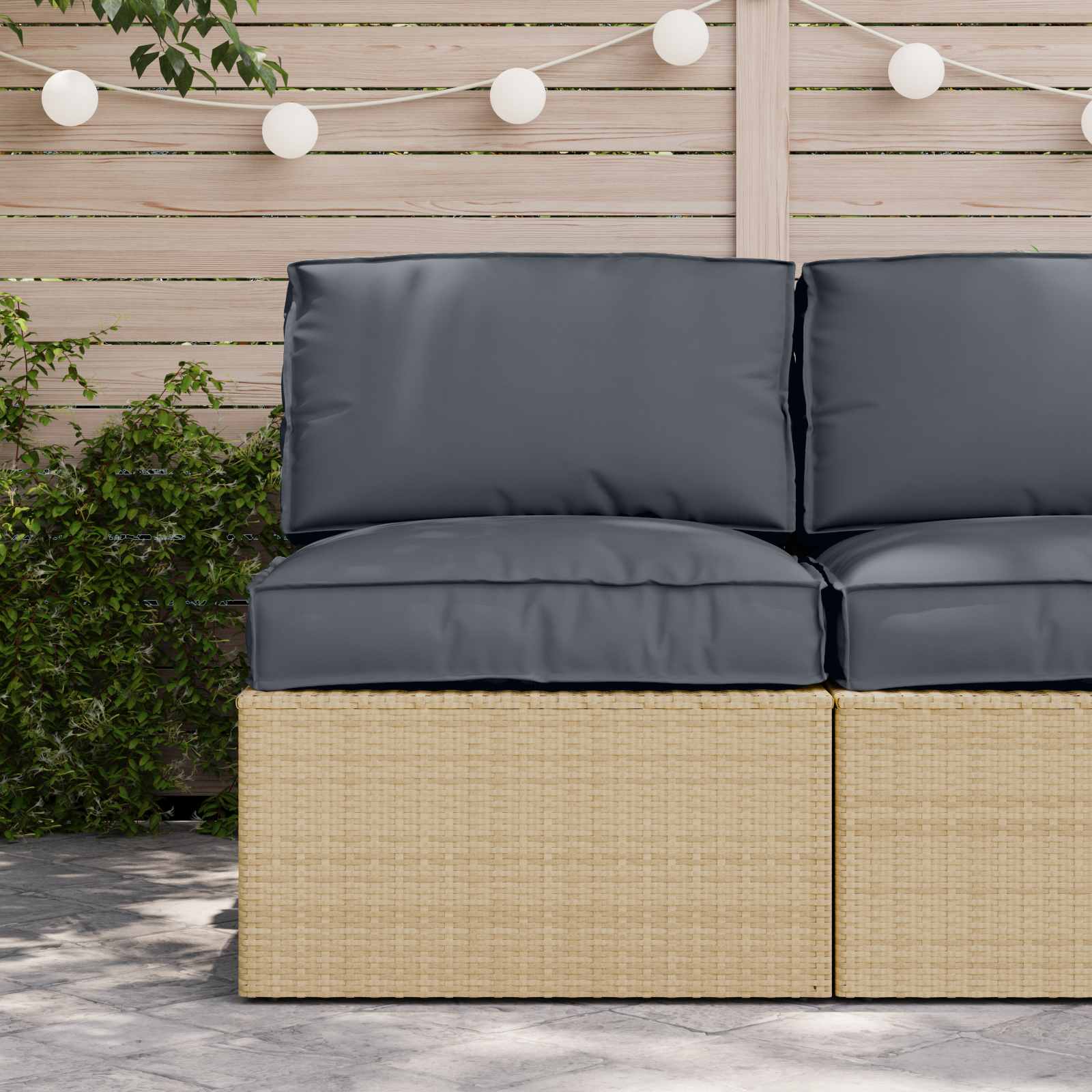 Set di Cuscini per Pallet 2 pcs Antracite Tessuto Oxford | homemem39