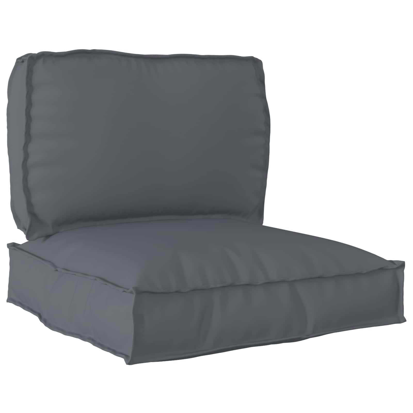 Set di Cuscini per Pallet 2 pcs Antracite Tessuto Oxford | homemem39