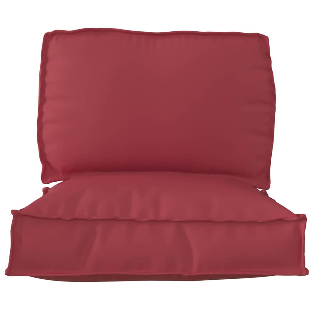 Set di Cuscini per Pallet 2 pcs Rosso Vino Tessuto Oxford | homemem39