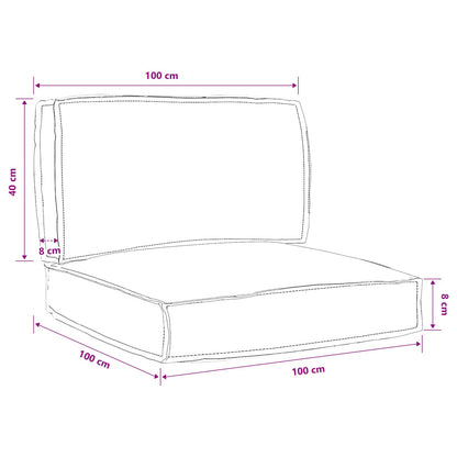 Set di Cuscini per Pallet Floreale 2 pcs Motivo Foglia Verde | homemem39