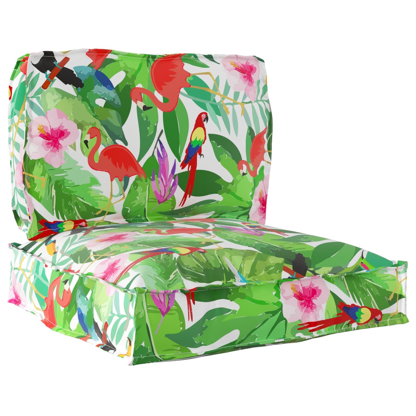 Set di Cuscini per Pallet Floreale 2 pcs Giungla Tropicale | homemem39