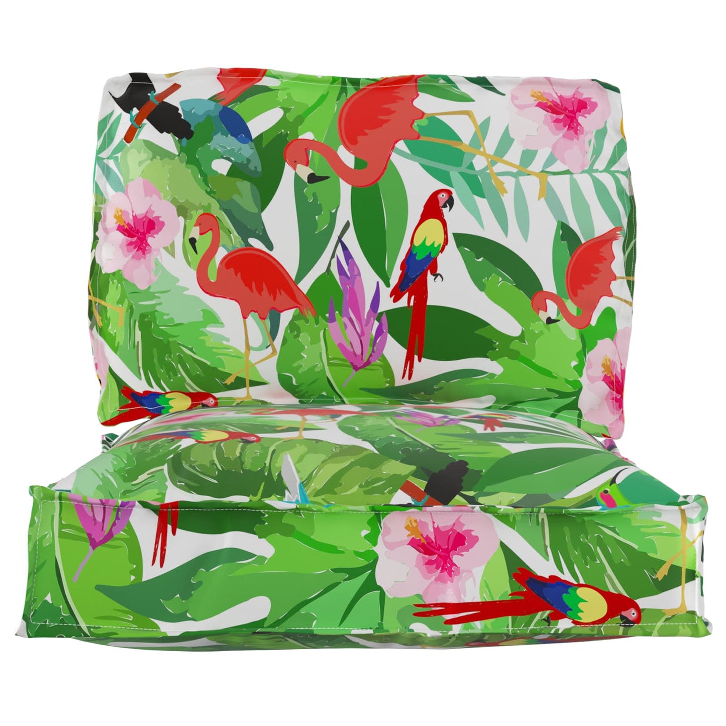 Set di Cuscini per Pallet Floreale 2 pcs Giungla Tropicale | homemem39