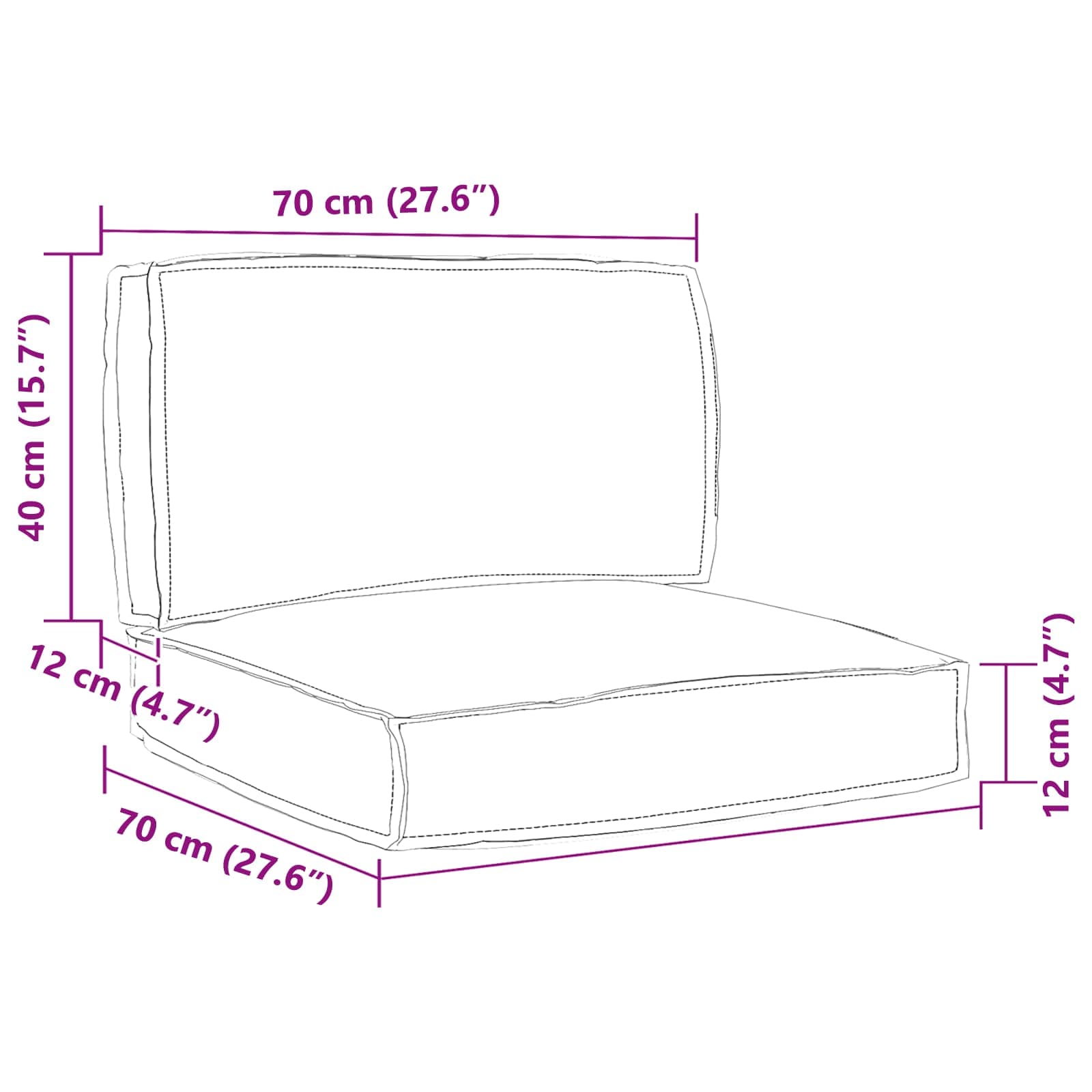 Set di Cuscini per Pallet Floreale 2 pcs Giungla Tropicale | homemem39