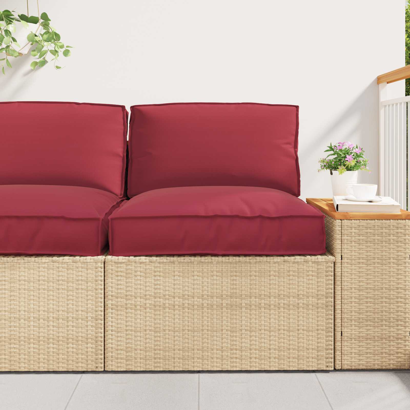 Set di Cuscini per Pallet 2 pcs Crema Tessuto Oxford | homemem39