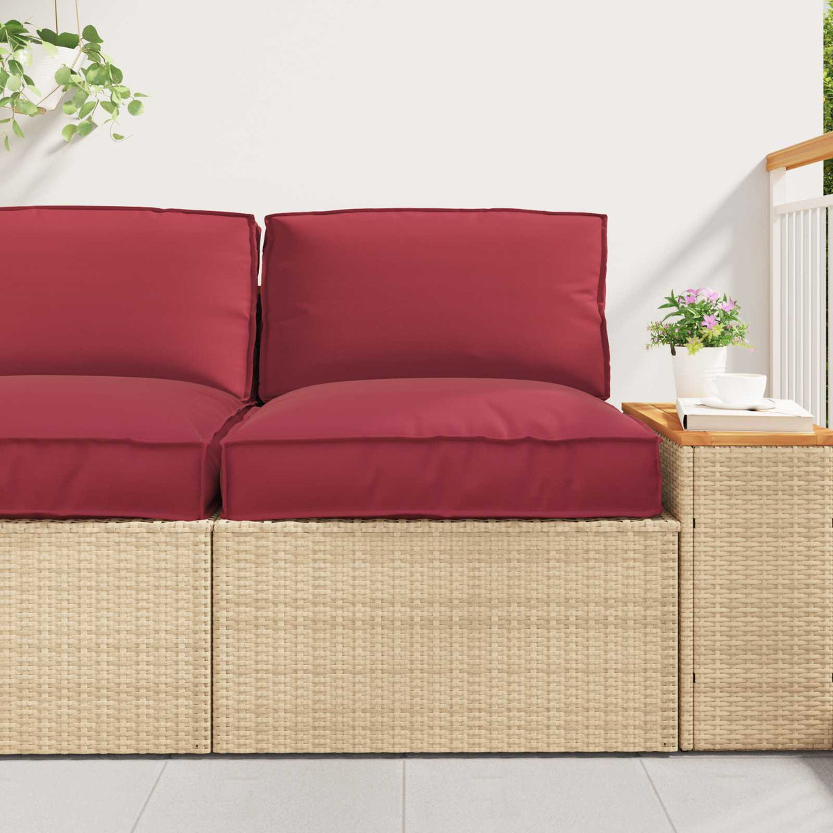 Set di Cuscini per Pallet Tessuto Oxford Beige 80 x 80 x 52 cm