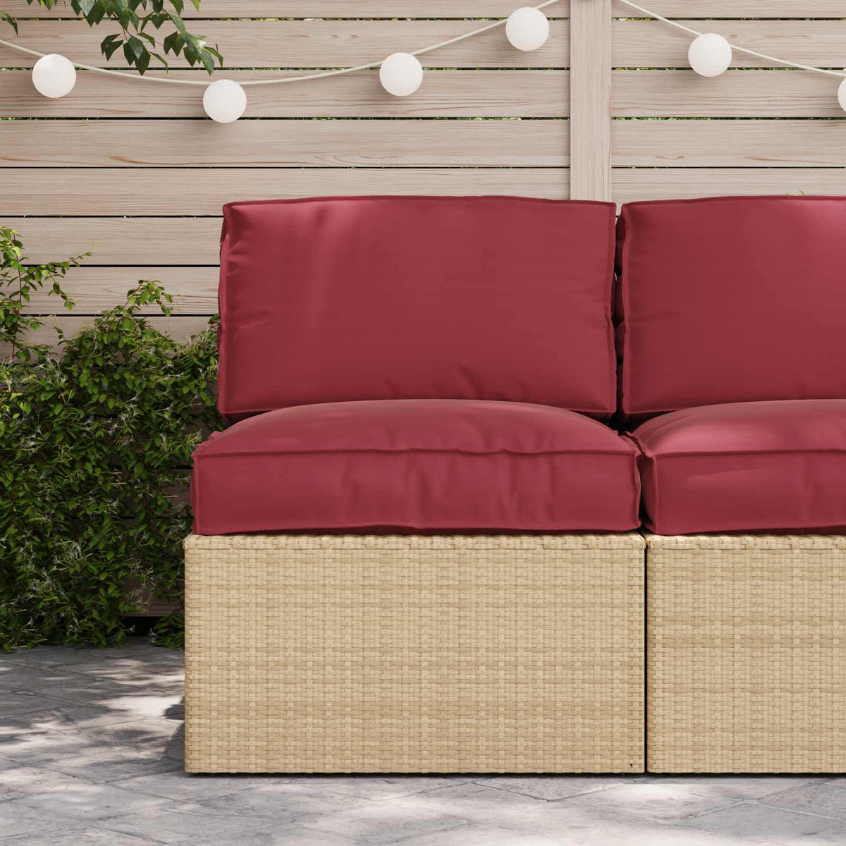 Set di Cuscini per Pallet Tessuto Oxford Beige 80 x 80 x 52 cm