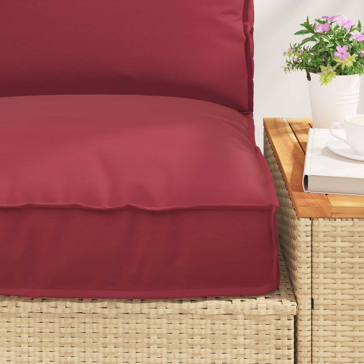 Set di Cuscini per Pallet 2 pcs Nero Tessuto Oxford | homemem39