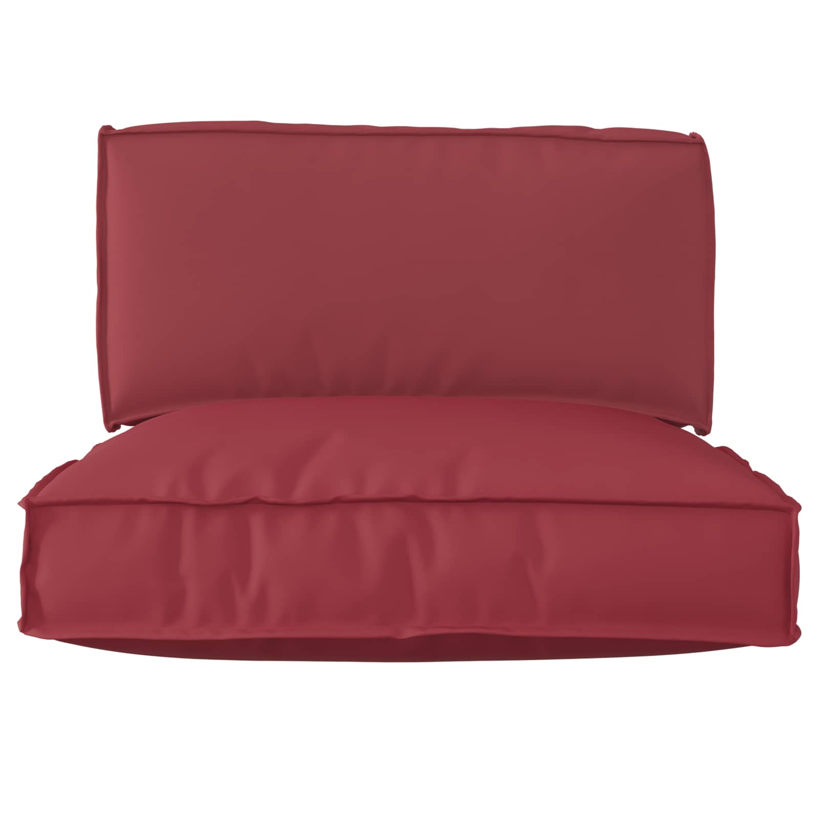 Set di Cuscini per Pallet 2 pcs Rosso Vino Tessuto Oxford | homemem39