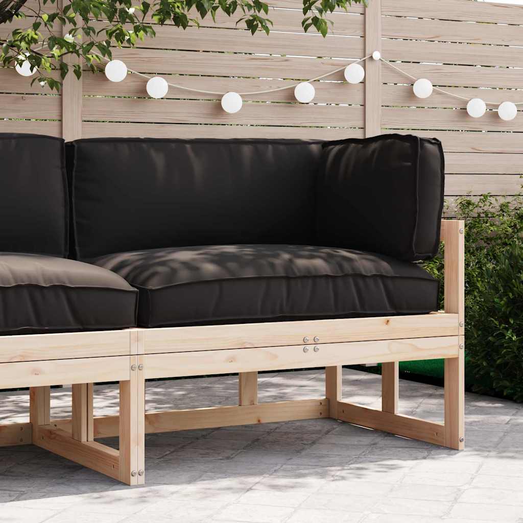 Set di Cuscini per Pallet 3 pcs Nero Tessuto Oxford | homemem39
