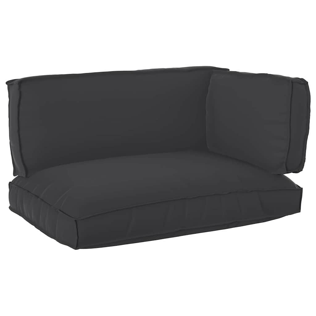 Set di Cuscini per Pallet 3 pcs Nero Tessuto Oxford | homemem39