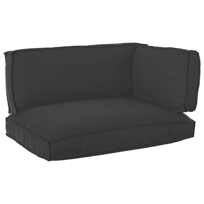 Set di Cuscini per Pallet 3 pcs Nero Tessuto Oxford | homemem39