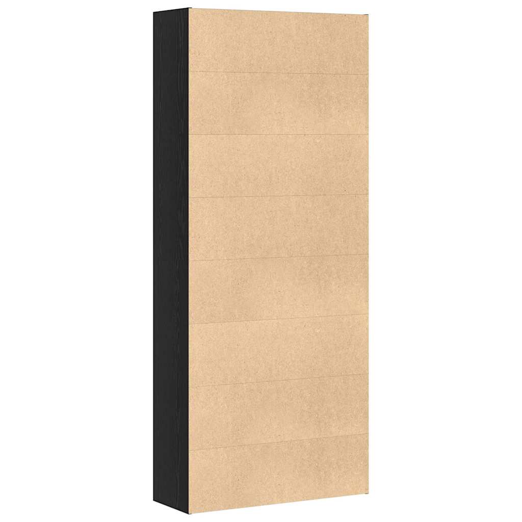 Libreria Rovere Nera 80x30x189 cm in Legno Multistrato