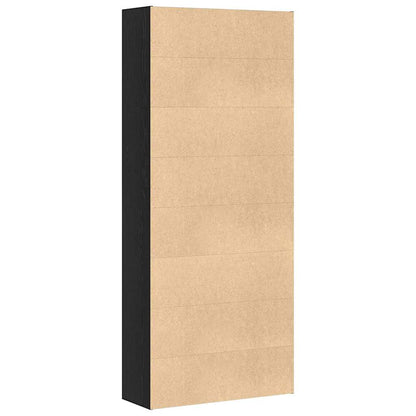 Libreria Rovere Nera 80x30x189 cm in Legno Multistrato