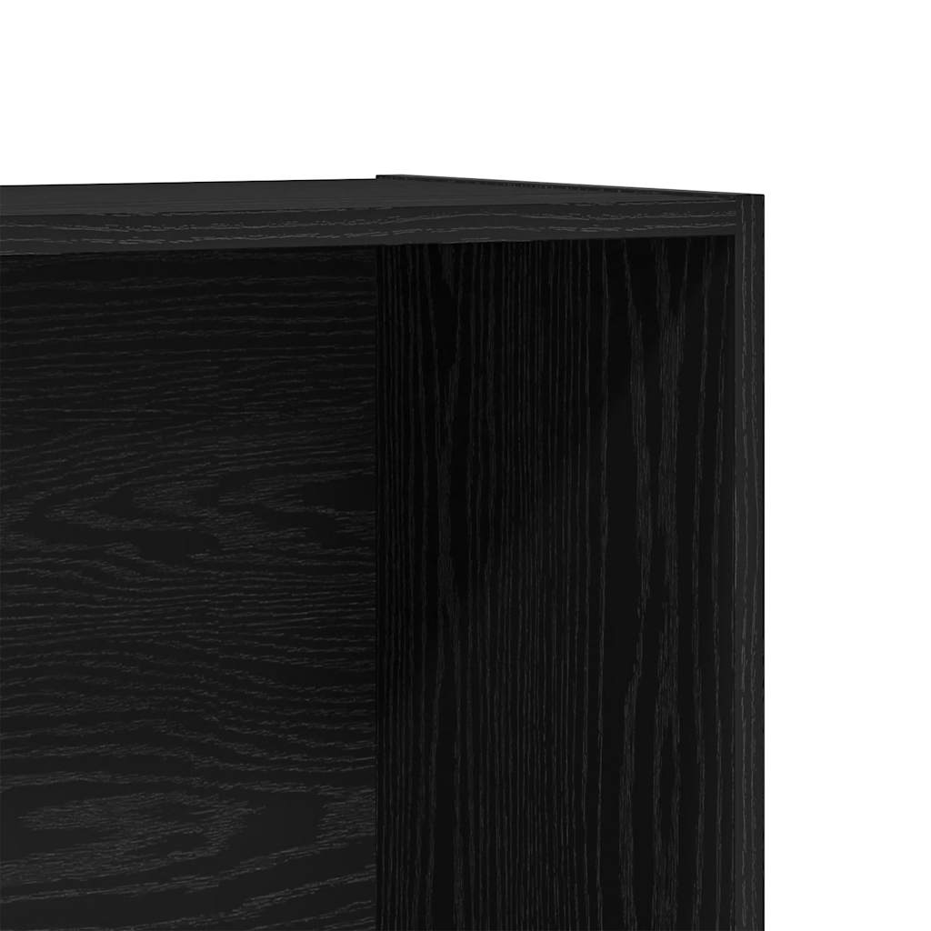Libreria Rovere Nera 80x30x189 cm in Legno Multistrato