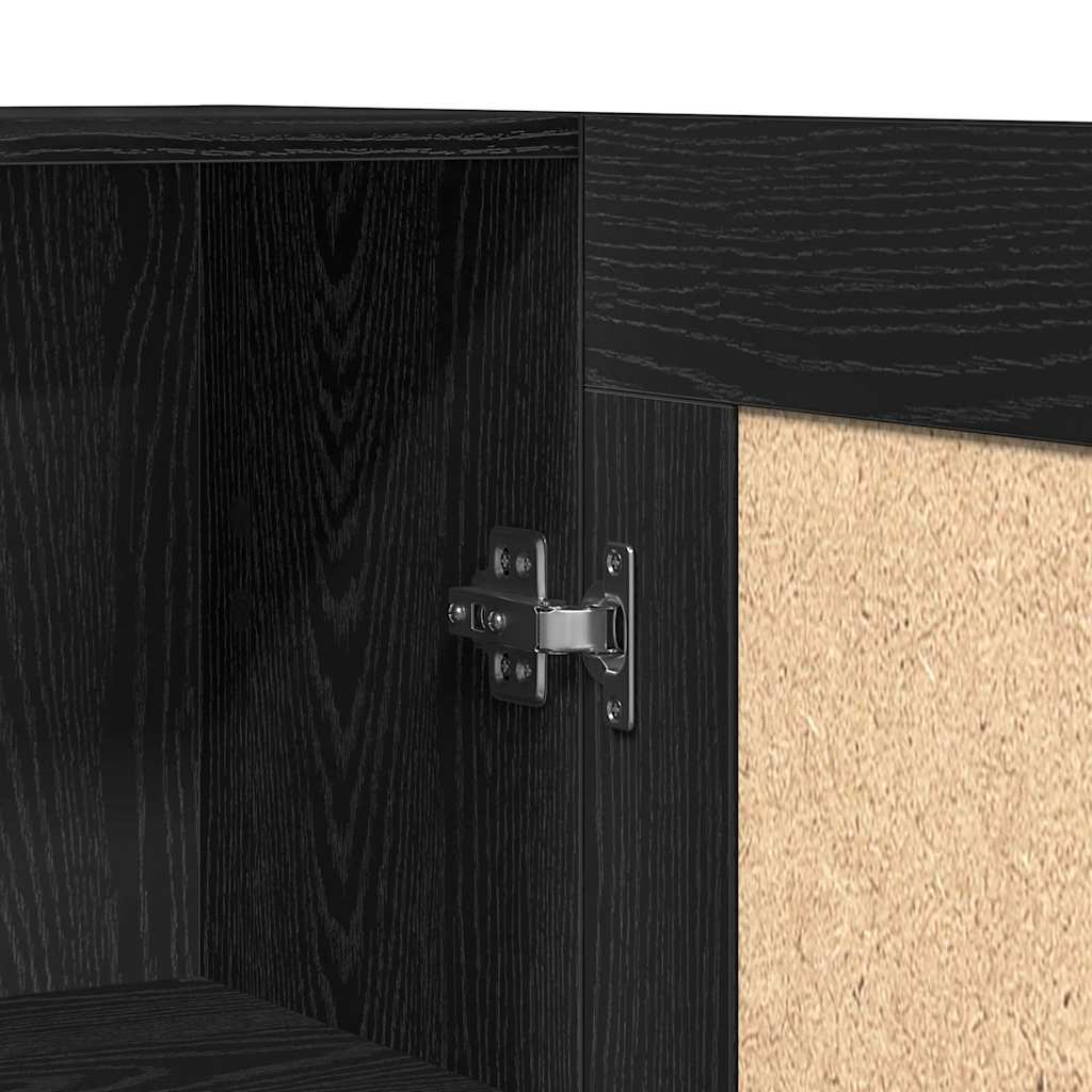 Armadio per Libri Rovere Nero 82,5 x 30,5 x 150 cm | homemem39