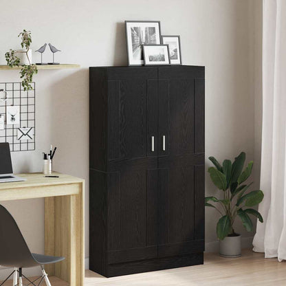 Armadio per Libri Rovere Nero 82,5 x 30,5 x 150 cm | homemem39
