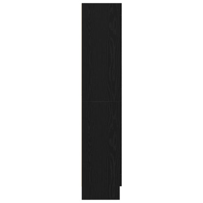 Armadio per Libri Rovere Nero 82,5 x 30,5 x 150 cm