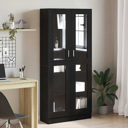 Armadio per Libri Rovere nero 82,5 x 30,5 x 185 cm | homemem39