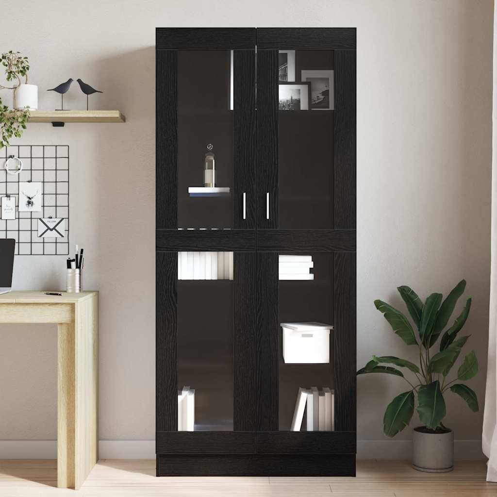 Armadio per Libri Rovere nero 82,5 x 30,5 x 185 cm | homemem39