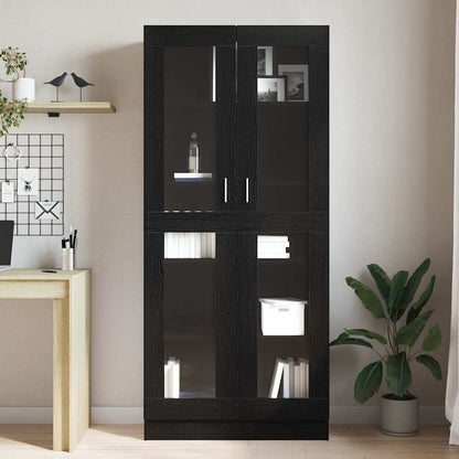 Armadio per Libri Rovere nero 82,5 x 30,5 x 185 cm | homemem39