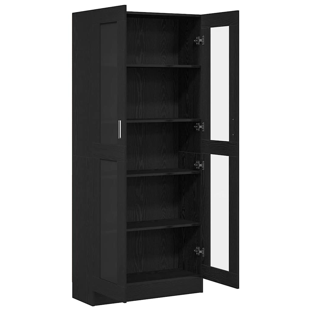 Armadio per Libri Rovere nero 82,5 x 30,5 x 185 cm | homemem39