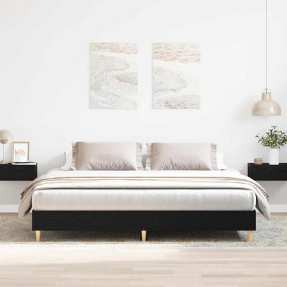 Struttura del letto Rovere Nero 203 x 203 x 25 cm