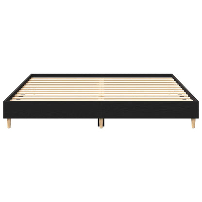 Struttura del letto Rovere Nero 203 x 203 x 25 cm