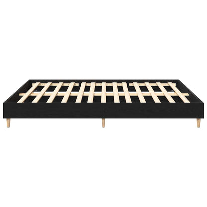 Struttura del letto Rovere Nero 203 x 203 x 25 cm | homemem39