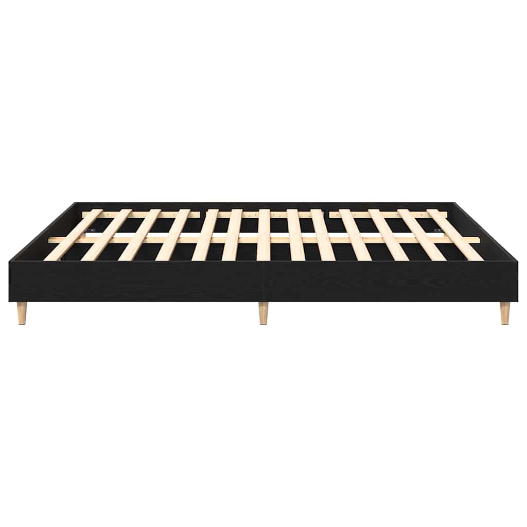 Struttura del letto Rovere Nero 203 x 183 x 25 cm | homemem39