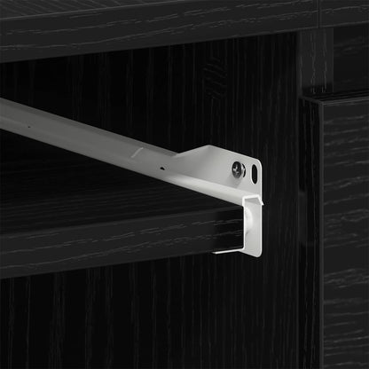 Scrivania Rovere Nero 140 x 50 x 76 cm Legno multistrato