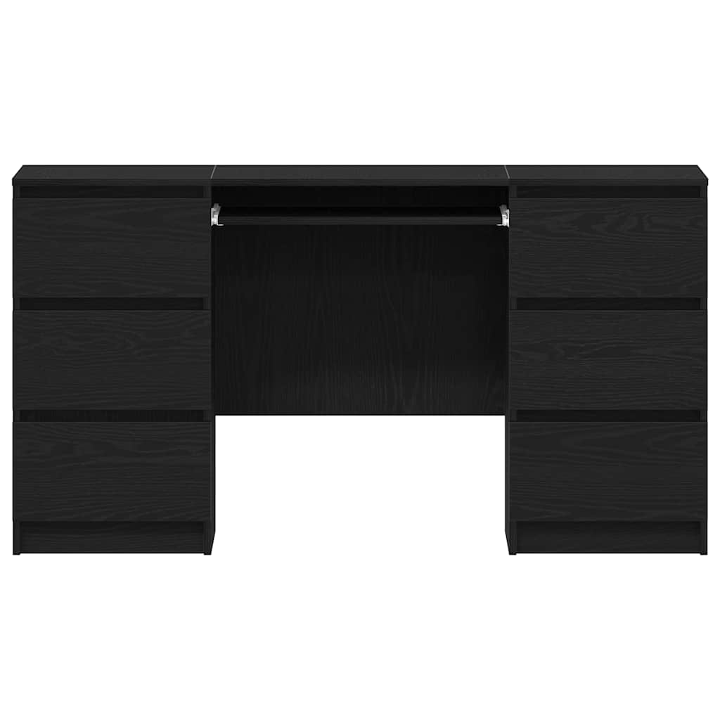 Scrivania Rovere Nero 140 x 50 x 76 cm Legno multistrato