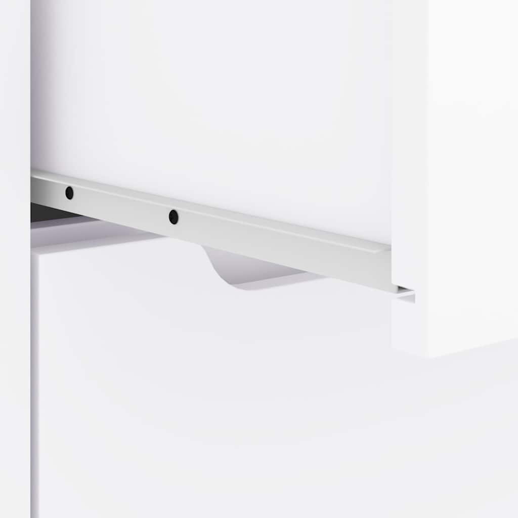 Comodino VISNES Bianco 45x40x50 cm in Legno Multistrato - homemem39