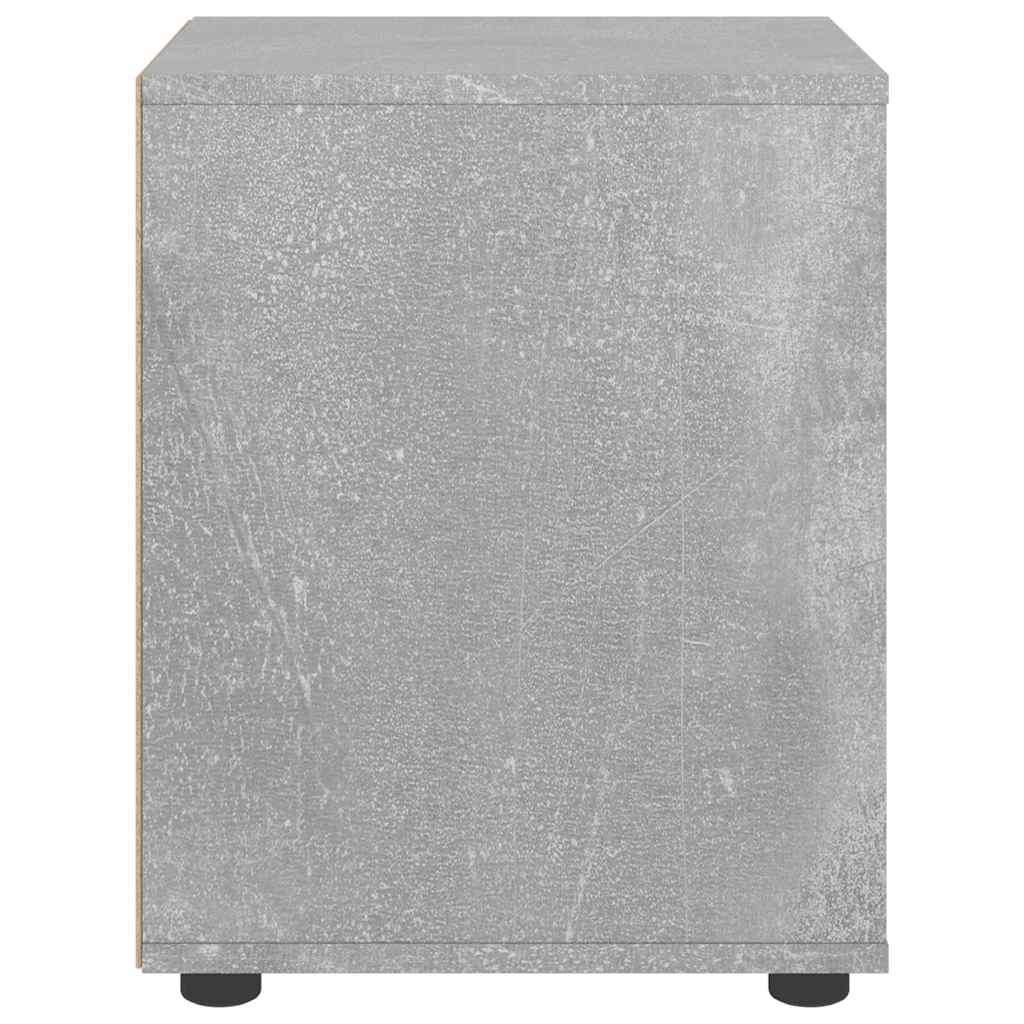 Comodino VISNES Grigio Cemento 45x40x50 cm in Legno Multistrato | homemem39