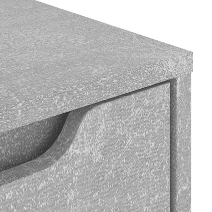 Comodino VISNES Grigio Cemento 45x40x50 cm in Legno Multistrato | homemem39