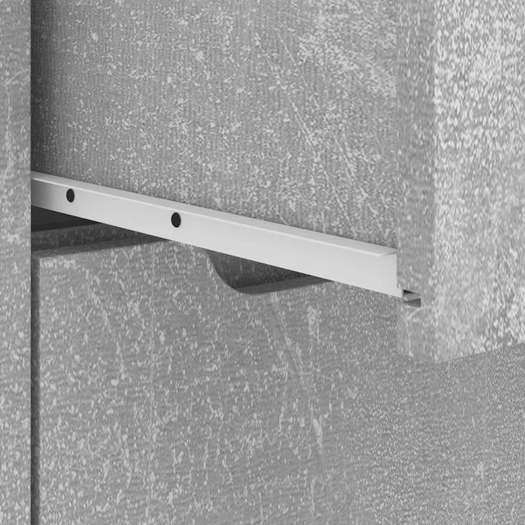 Comodino VISNES Grigio Cemento 45x40x50 cm in Legno Multistrato | homemem39
