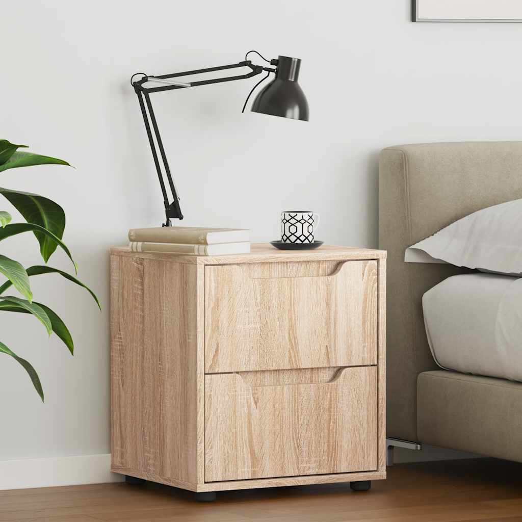 Comodino VISNES Rovere Sonoma 45x40x50 cm in Legno Multistrato | homemem39