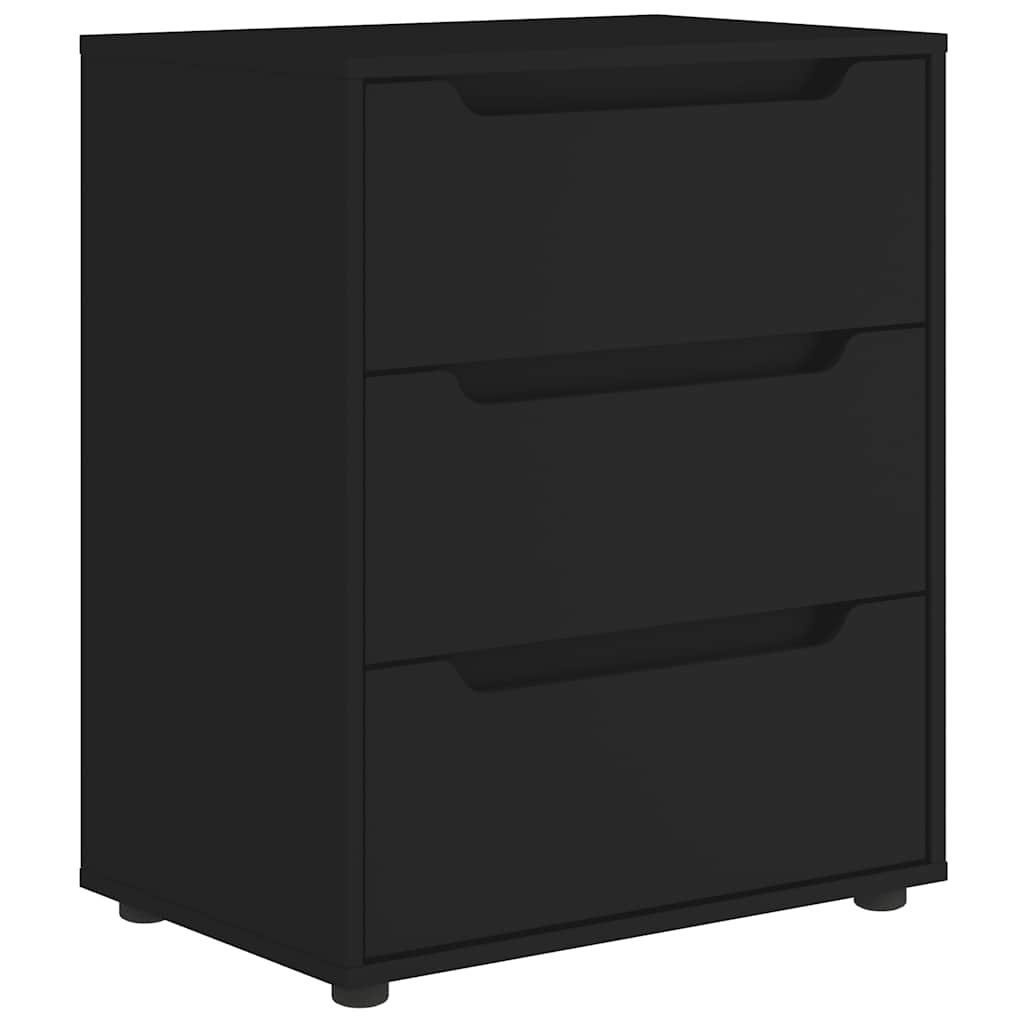 Credenza VISNES Nera 60x40x73 cm in Legno Multistrato - homemem39