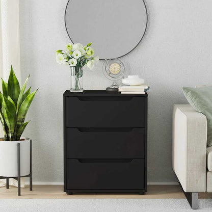 Credenza VISNES Nera 60x40x73 cm in Legno Multistrato - homemem39