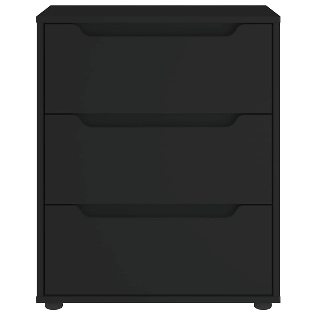 Credenza VISNES Nera 60x40x73 cm in Legno Multistrato - homemem39