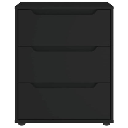 Credenza VISNES Nera 60x40x73 cm in Legno Multistrato - homemem39