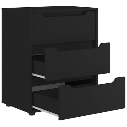 Credenza VISNES Nera 60x40x73 cm in Legno Multistrato - homemem39