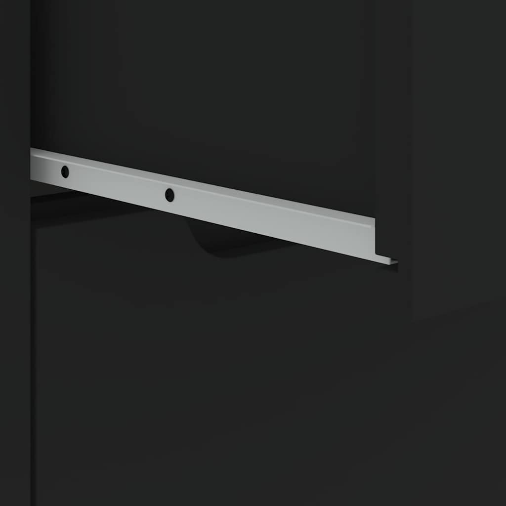 Credenza VISNES Nera 60x40x73 cm in Legno Multistrato - homemem39