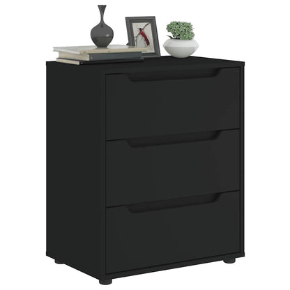 Credenza VISNES Nera 60x40x73 cm in Legno Multistrato - homemem39