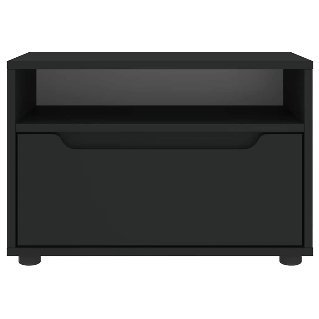 Mobile TV VISNES Nero 60x40x38 cm in Legno Multistrato - homemem39