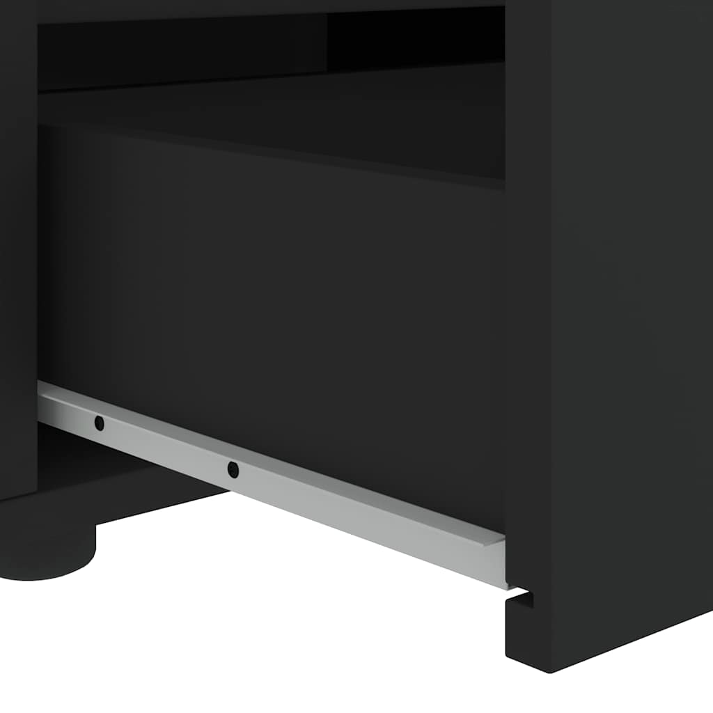 Mobile TV VISNES Nero 60x40x38 cm in Legno Multistrato - homemem39