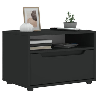 Mobile TV VISNES Nero 60x40x38 cm in Legno Multistrato - homemem39