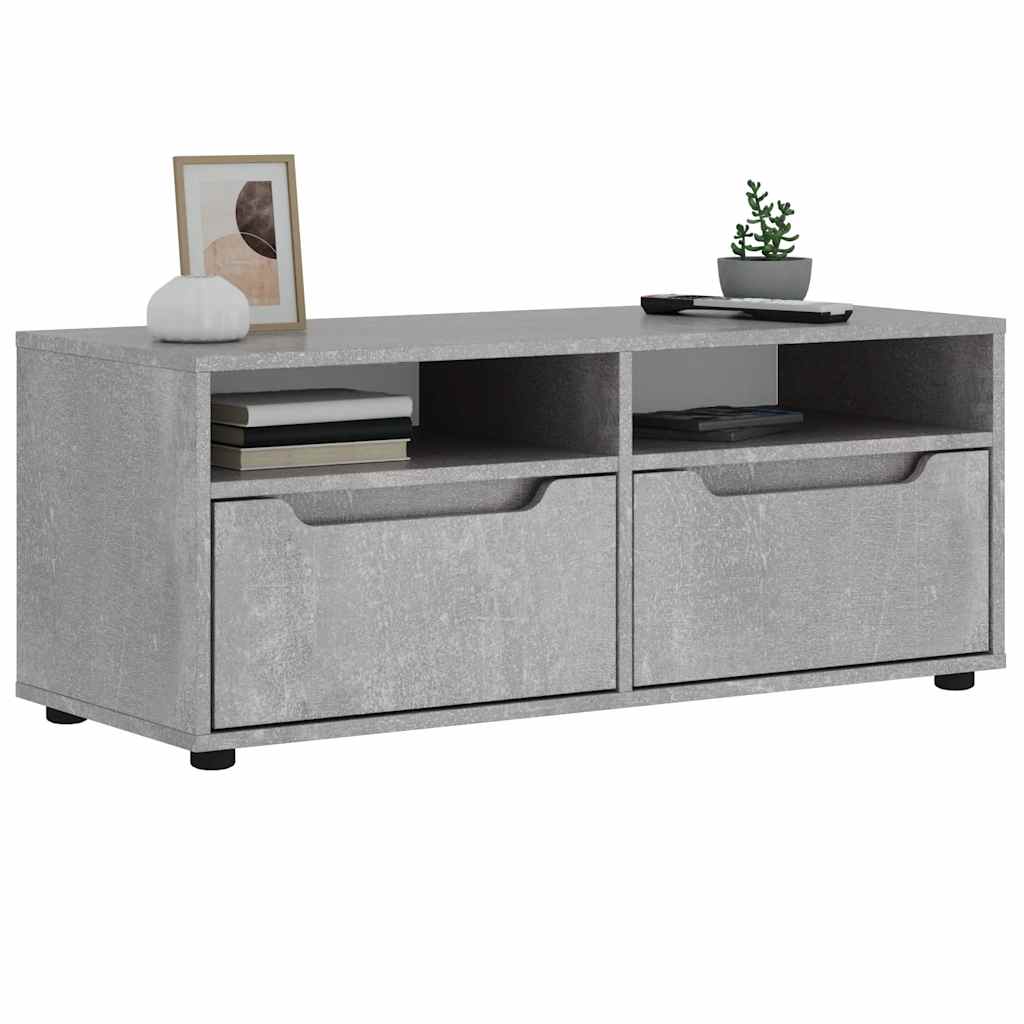 Mobile TV VISNES Grigio Cemento 100x40x38 cm Legno Multistrato - homemem39